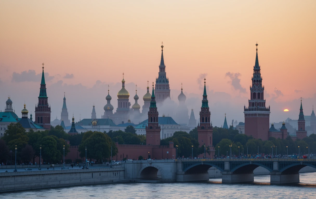 Saint Basil's Cathedral at Misty Moscow Sunrise My Store