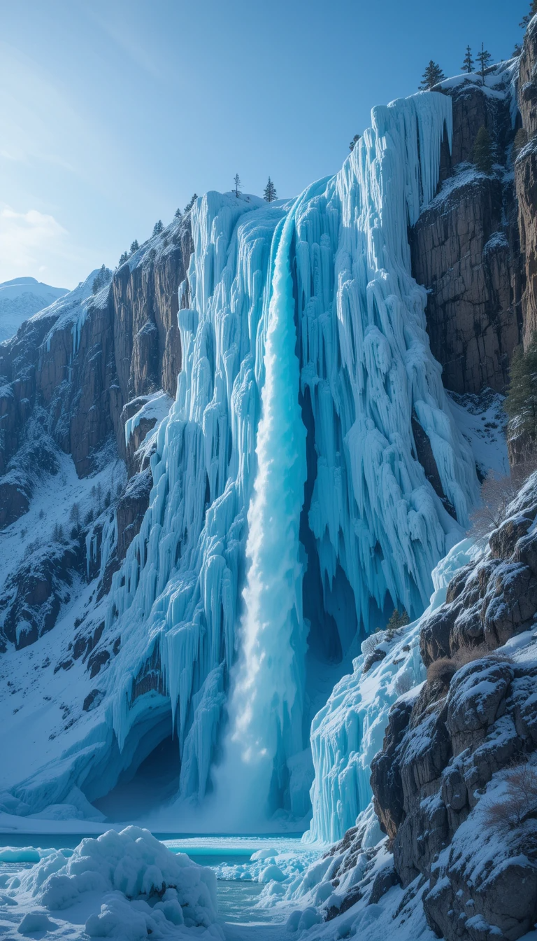Frozen Icefall Waterfall in Arctic Canyon My Store