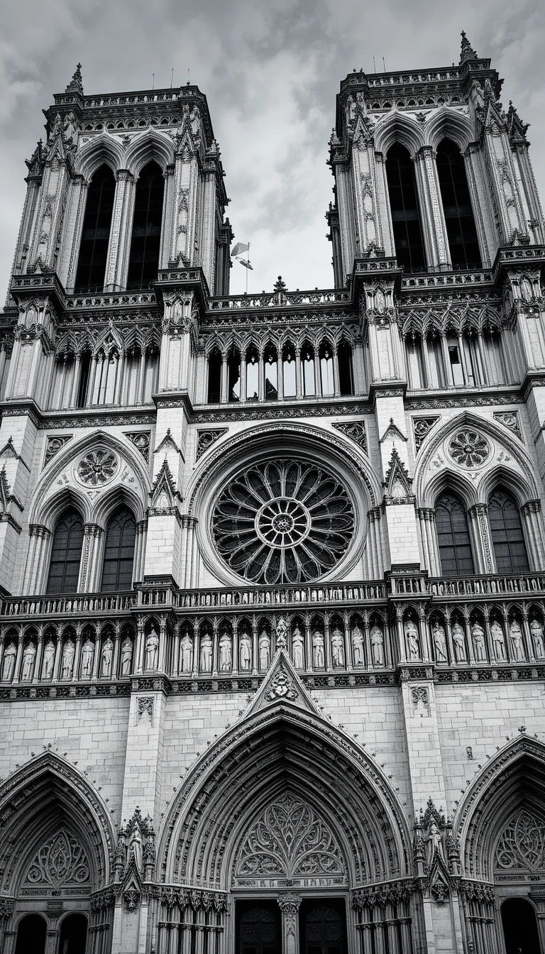 Westminster Abbey Gothic Facade in Black and White – Historic London Architecture Art Print