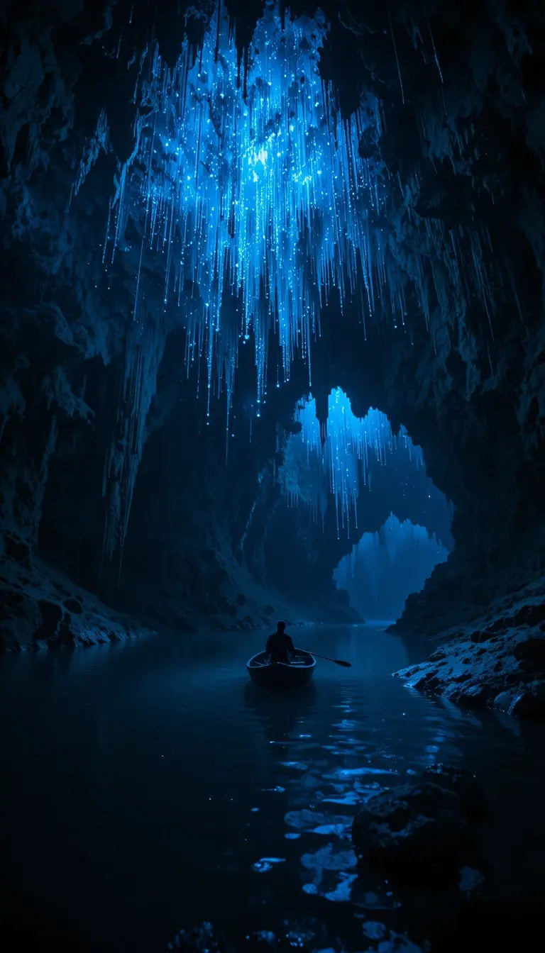 Northern Lights Beach Wall Art – Aurora Borealis Over Moonlit Shoreline Photography Print My Store