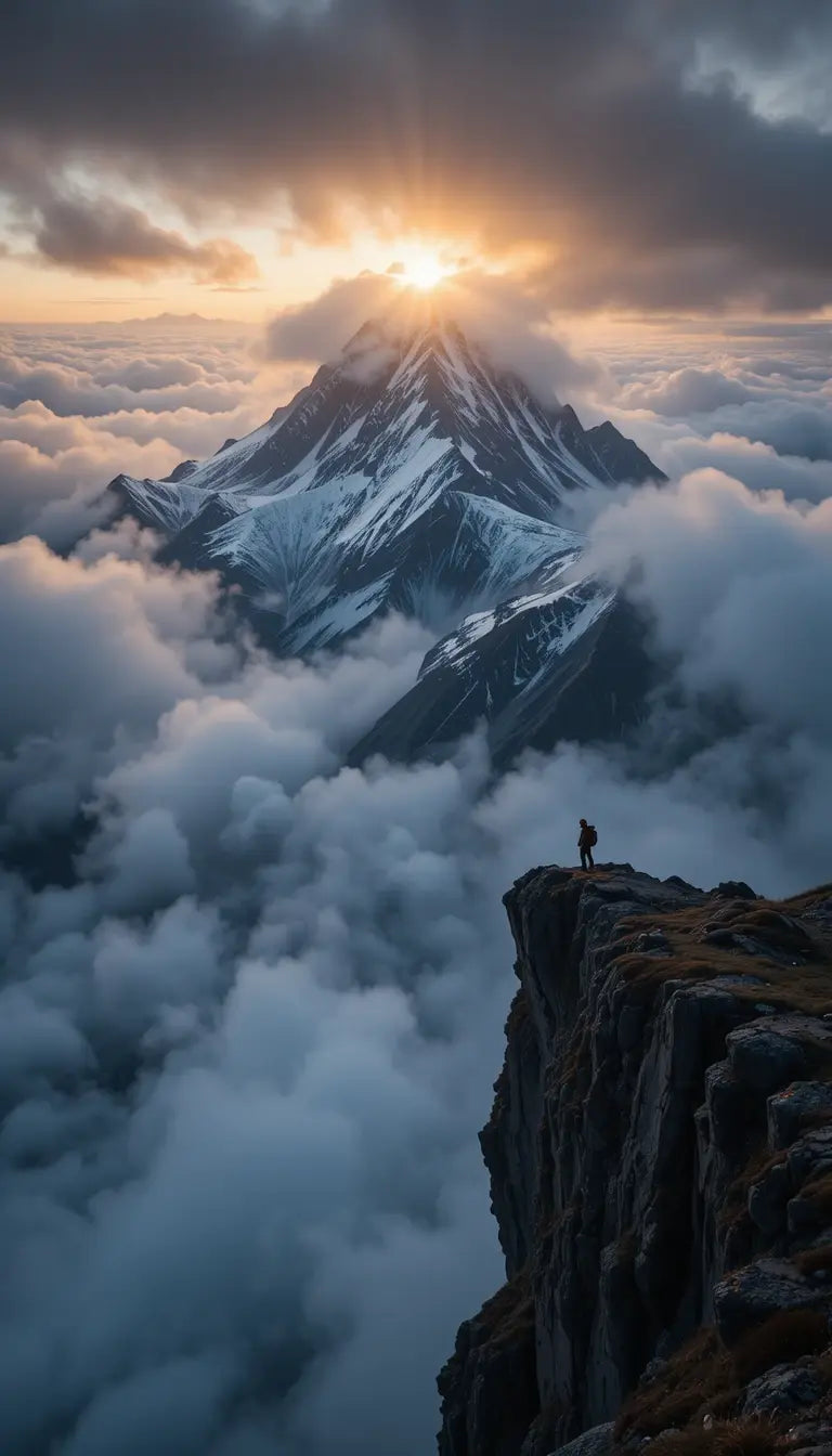 Vibrant Northern Lights over Snowy Mountains - Aurora Sky Canvas Print My Store