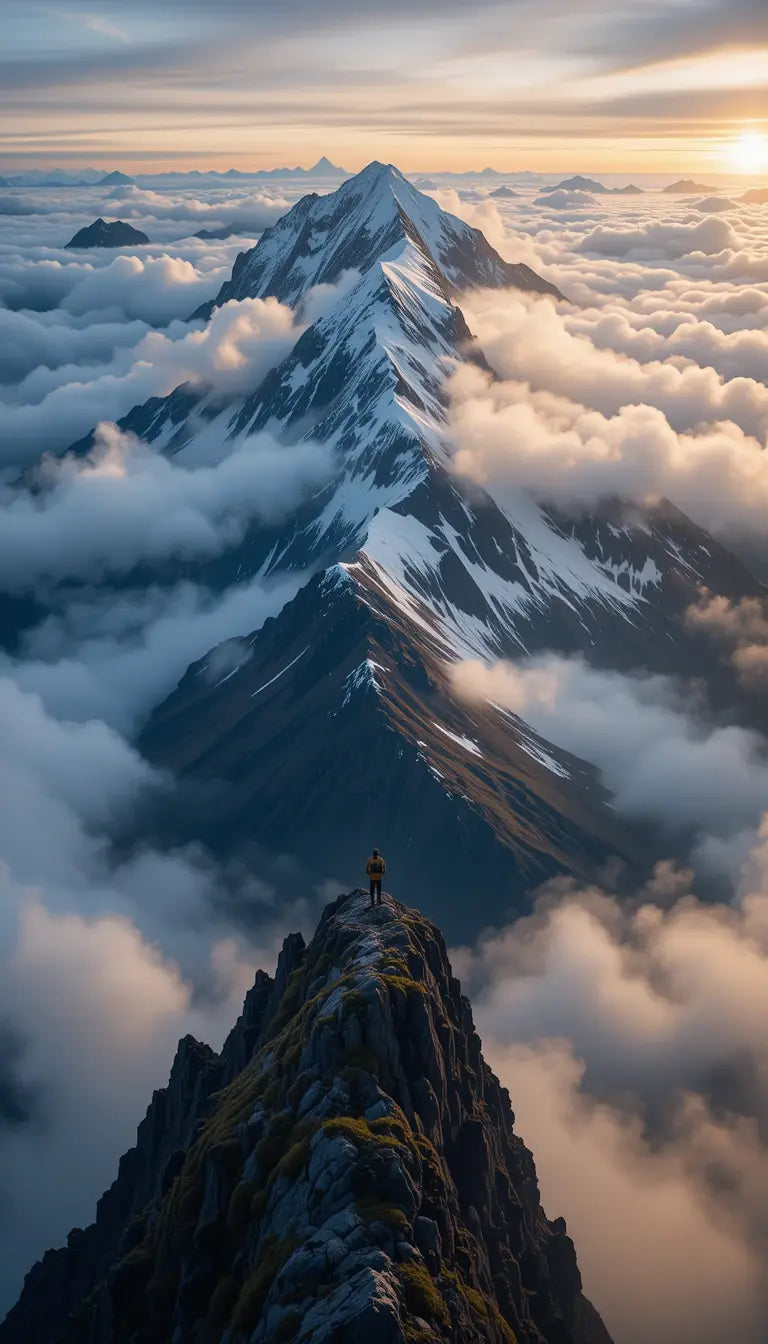 Vibrant Northern Lights over Snowy Mountains - Aurora Sky Canvas Print My Store