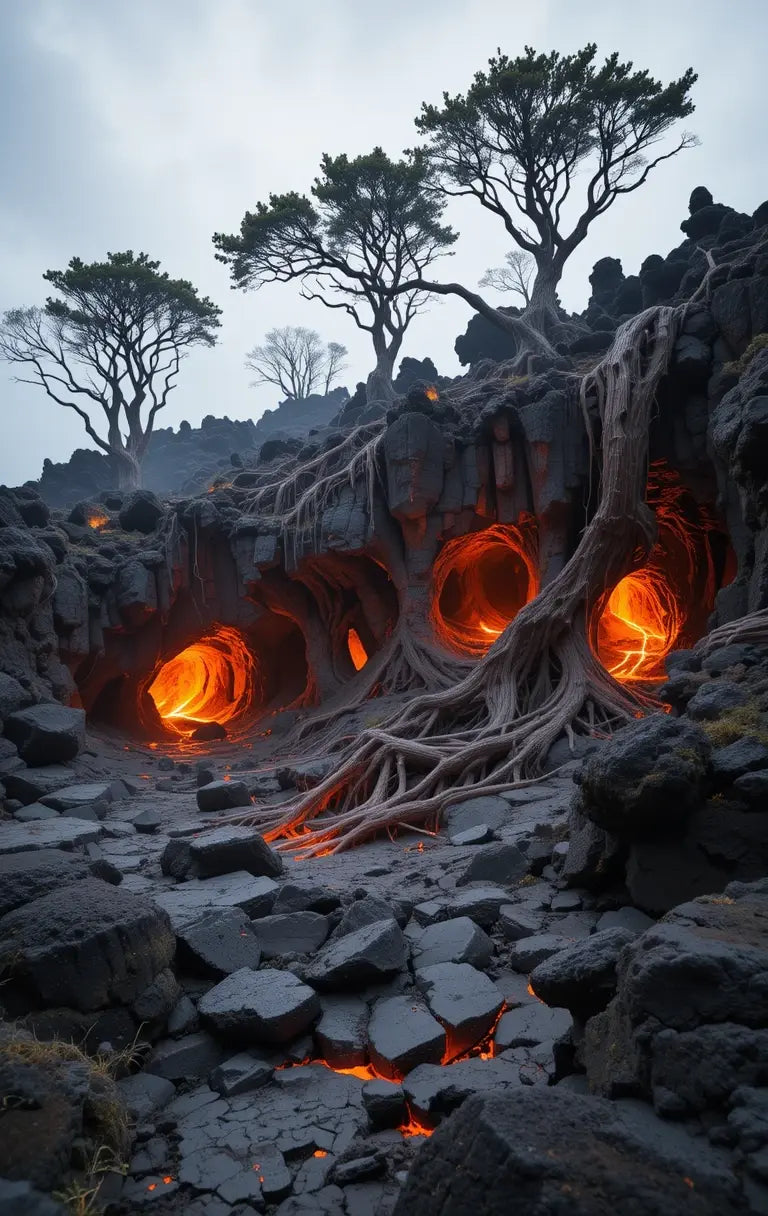 Mystical Foggy Forest - Nature Landscape Print My Store