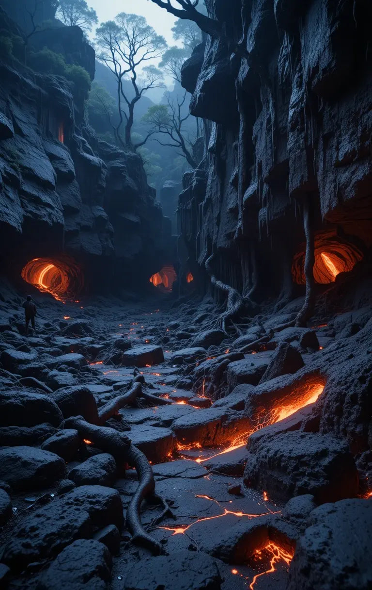 Mystical Foggy Forest - Nature Landscape Print My Store