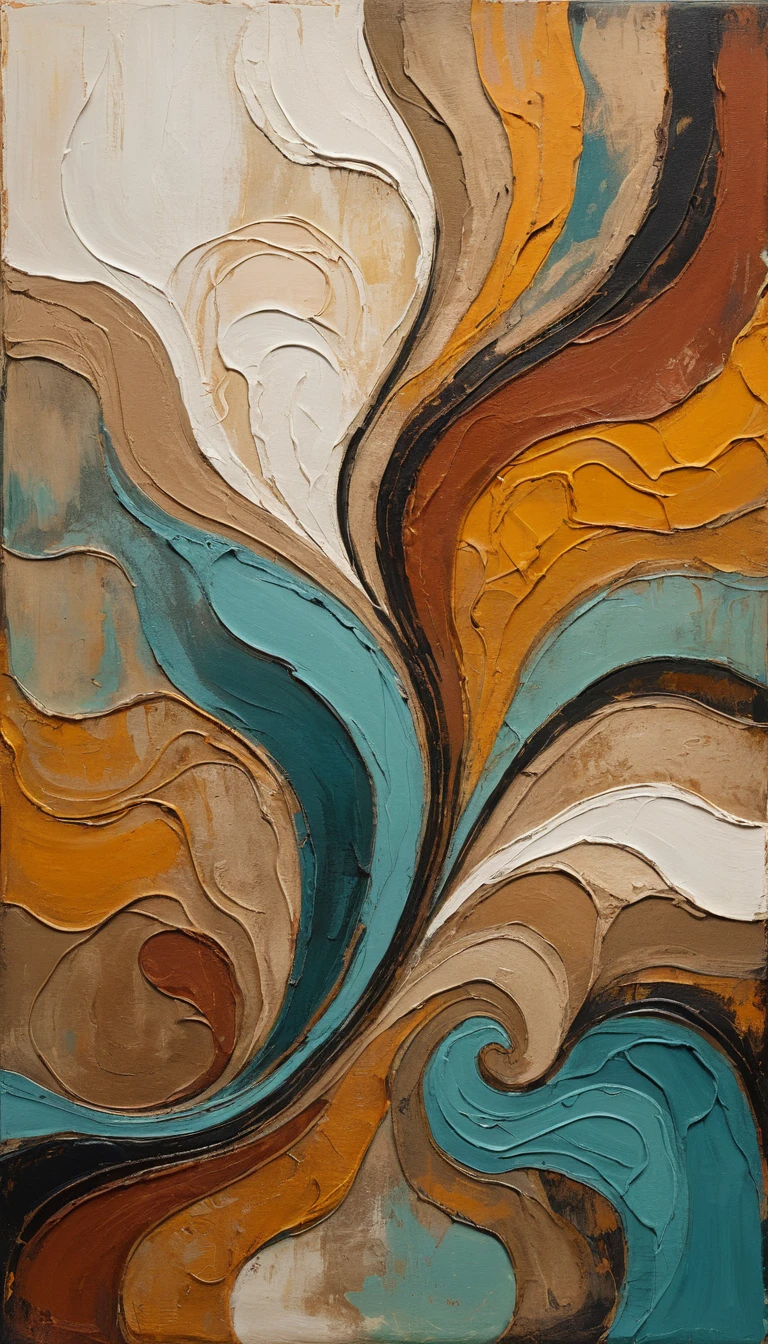 Mixture of Paints on Wall Art