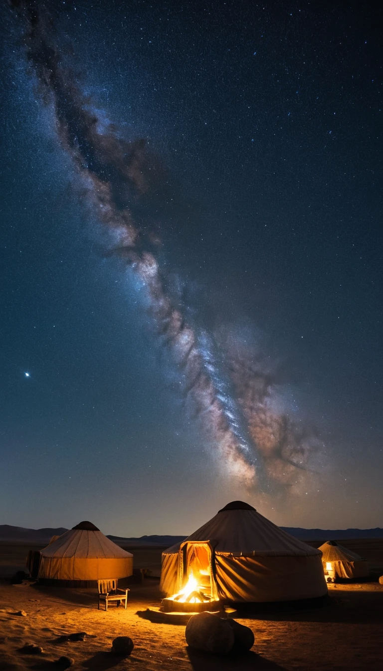 Tranquil sky above a picturesque campsite.