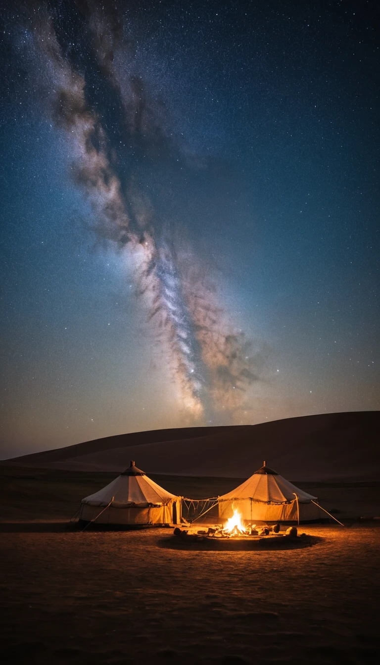 Tranquil sky above a picturesque campsite.